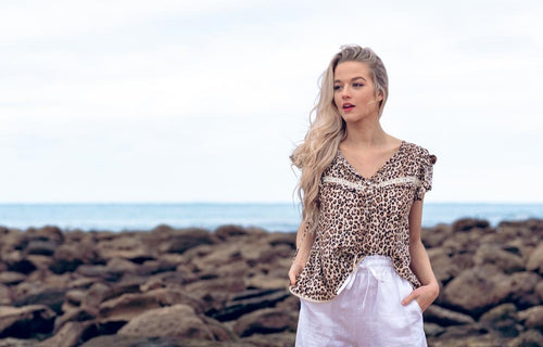 Wild leopard Tassel Top