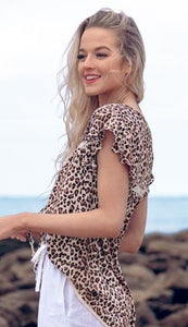 Wild leopard Tassel Top