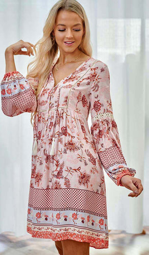 Blush Long Tassel Dress