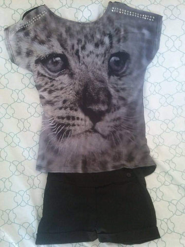 Girls Leopard Top