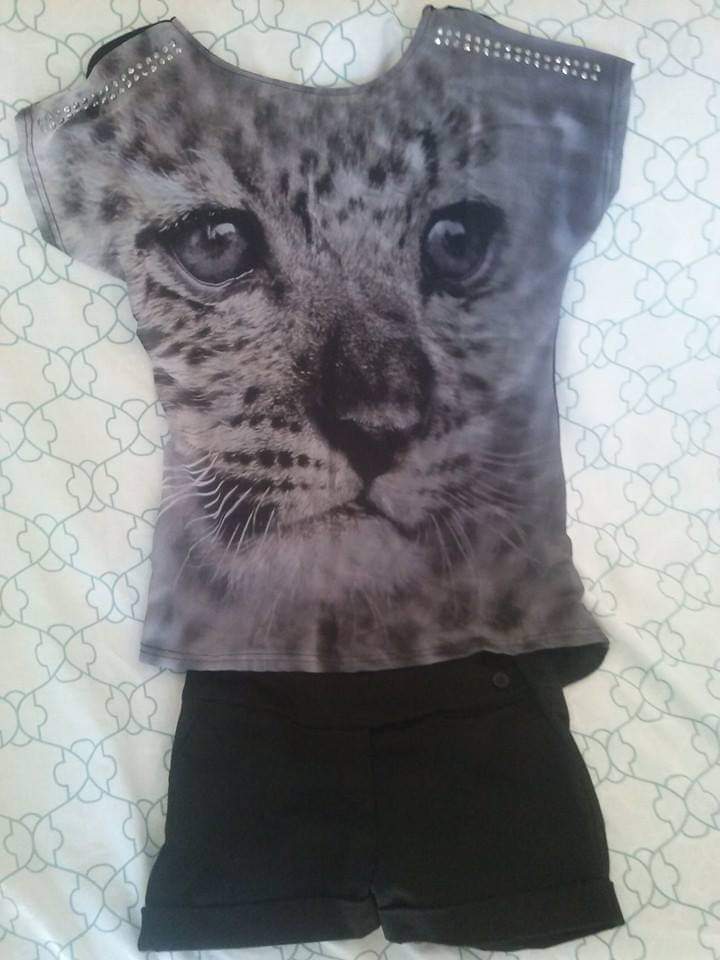 Girls Leopard Top