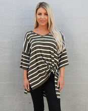 Load image into Gallery viewer, Olive stripe Top