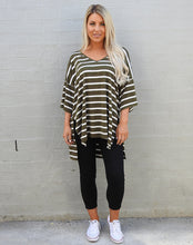 Load image into Gallery viewer, Olive stripe Top