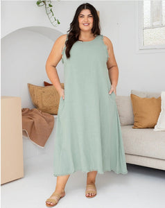 Freya Dress - Sage