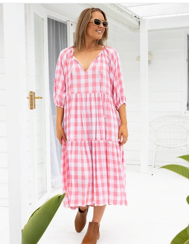 Pink Gingham Dress