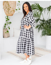 Load image into Gallery viewer, Amber Gingham Dress - Black