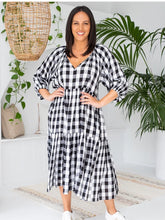 Load image into Gallery viewer, Amber Gingham Dress - Black