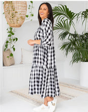 Load image into Gallery viewer, Amber Gingham Dress - Black