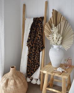 Coffee - Tassel Animal scarf